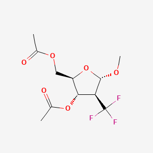 ((2R,3S,4S,5S)-3-Acetoxy-5-methoxy-4-(trifluoromethyl)tetrahydrofuran-2-yl)methyl acetate