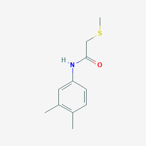 molecular formula C11H15NOS B5735204 N-(3,4-dimethylphenyl)-2-methylsulfanylacetamide 
