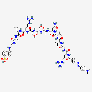 molecular formula C73H109N23O18S B573524 Dabcyl-RGVVNASSRLA-Edans CAS No. 163265-38-1