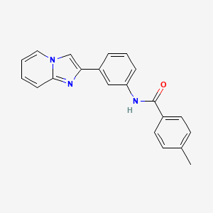 molecular formula C21H17N3O B5735374 N-(3-(imidazo[1,2-a]pyridin-2-yl)phenyl)-4-methylbenzamide 