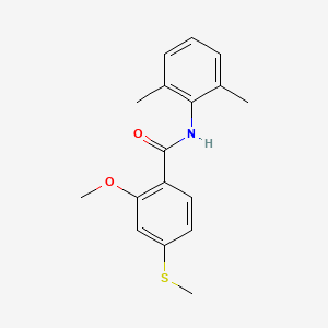 molecular formula C17H19NO2S B5735455 N-(2,6-dimethylphenyl)-2-methoxy-4-(methylsulfanyl)benzamide 