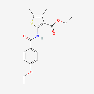 molecular formula C18H21NO4S B5735491 ethyl 2-[(4-ethoxybenzoyl)amino]-4,5-dimethyl-3-thiophenecarboxylate 