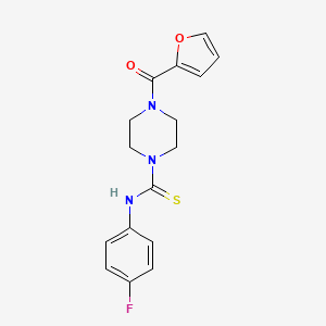 molecular formula C16H16FN3O2S B5735564 N-(4-FLUOROPHENYL)-4-(2-FURYLCARBONYL)TETRAHYDRO-1(2H)-PYRAZINECARBOTHIOAMIDE 