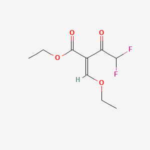 molecular formula C9H12F2O4 B573558 Ethyl (2E)-2-(ethoxymethylidene)-4,4-difluoro-3-oxobutanoate CAS No. 176969-33-8