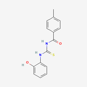 molecular formula C15H14N2O2S B5735596 N-[(2-hydroxyphenyl)carbamothioyl]-4-methylbenzamide 
