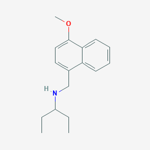 molecular formula C17H23NO B5735649 N-[(4-methoxynaphthalen-1-yl)methyl]pentan-3-amine 