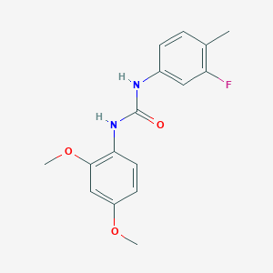 molecular formula C16H17FN2O3 B5735680 1-(2,4-Dimethoxyphenyl)-3-(3-fluoro-4-methylphenyl)urea 