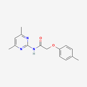 molecular formula C15H17N3O2 B5735744 N-(4,6-dimethylpyrimidin-2-yl)-2-(4-methylphenoxy)acetamide 
