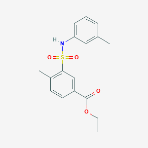 molecular formula C17H19NO4S B5735762 Ethyl 4-methyl-3-[(3-methylphenyl)sulfamoyl]benzoate 