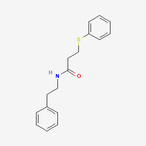 molecular formula C17H19NOS B5735793 N-(2-phenylethyl)-3-phenylsulfanylpropanamide 