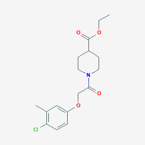 molecular formula C17H22ClNO4 B5735825 ethyl 1-[(4-chloro-3-methylphenoxy)acetyl]-4-piperidinecarboxylate 