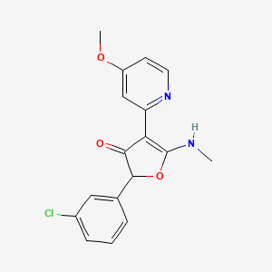 2-(3-Chlorophenyl)-4-(4-methoxypyridin-2-yl)-5-(methylamino)furan-3-one