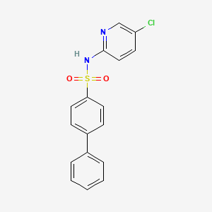 molecular formula C17H13ClN2O2S B5735906 N-(5-chloropyridin-2-yl)-4-phenylbenzenesulfonamide 