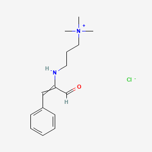 molecular formula C15H23ClN2O B573593 N,N,N-Trimethyl-3-[(3-oxo-1-phenylprop-1-en-2-yl)amino]propan-1-aminium chloride CAS No. 177190-98-6