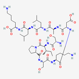 molecular formula C48H86N12O15 B573598 Sodefrin acetate CAS No. 161928-96-7