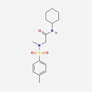 molecular formula C16H24N2O3S B5736011 N~1~-cyclohexyl-N~2~-methyl-N~2~-[(4-methylphenyl)sulfonyl]glycinamide 