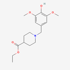 molecular formula C17H25NO5 B5736016 Ethyl 1-[(4-hydroxy-3,5-dimethoxyphenyl)methyl]piperidine-4-carboxylate 