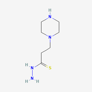 molecular formula C7H16N4S B573602 3-(Piperazin-1-yl)propanethiohydrazide CAS No. 165680-28-4