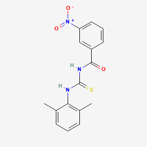 molecular formula C16H15N3O3S B5736025 N-{[(2,6-dimethylphenyl)amino]carbonothioyl}-3-nitrobenzamide 