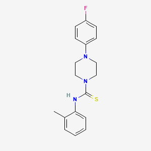 molecular formula C18H20FN3S B5736050 4-(4-fluorophenyl)-N-(2-methylphenyl)piperazine-1-carbothioamide 