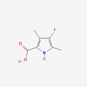 molecular formula C7H8FNO2 B573607 4-Fluoro-3,5-dimethyl-1H-pyrrole-2-carboxylic acid CAS No. 184646-96-6