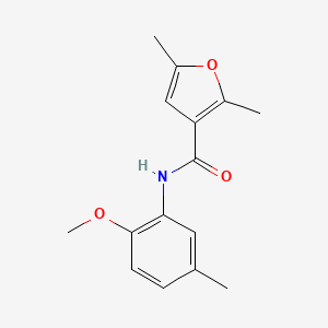 molecular formula C15H17NO3 B5736090 N-(2-methoxy-5-methylphenyl)-2,5-dimethylfuran-3-carboxamide 