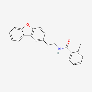 molecular formula C22H19NO2 B5736147 N-[2-(dibenzo[b,d]furan-2-yl)ethyl]-2-methylbenzamide 