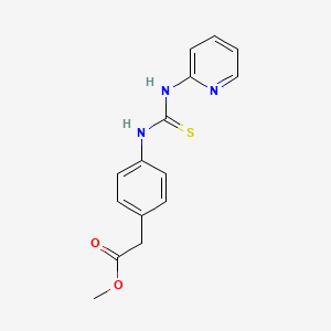 molecular formula C15H15N3O2S B5736184 METHYL 2-(4-{[(2-PYRIDYLAMINO)CARBOTHIOYL]AMINO}PHENYL)ACETATE 