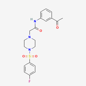 molecular formula C20H22FN3O4S B5736186 N-(3-ACETYLPHENYL)-2-[4-(4-FLUOROBENZENESULFONYL)PIPERAZIN-1-YL]ACETAMIDE 