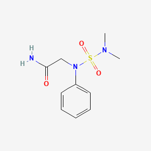 molecular formula C10H15N3O3S B5736194 N~2~-(dimethylsulfamoyl)-N~2~-phenylglycinamide 