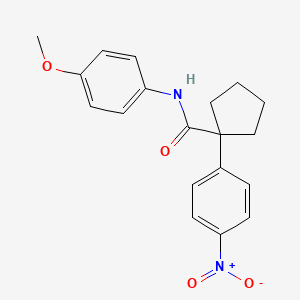molecular formula C19H20N2O4 B5736196 N-(4-methoxyphenyl)-1-(4-nitrophenyl)cyclopentanecarboxamide 