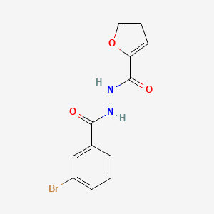 molecular formula C12H9BrN2O3 B5736203 N'-(3-bromobenzoyl)furan-2-carbohydrazide 