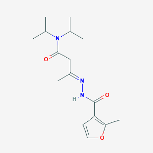 molecular formula C16H25N3O3 B5736259 N-[(E)-[4-[di(propan-2-yl)amino]-4-oxobutan-2-ylidene]amino]-2-methylfuran-3-carboxamide 