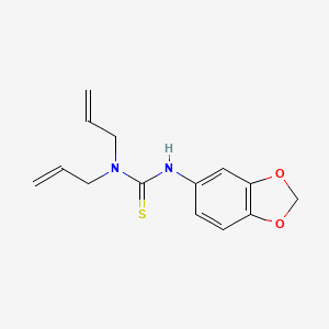 molecular formula C14H16N2O2S B5736277 N,N-diallyl-N'-1,3-benzodioxol-5-ylthiourea 