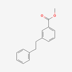 molecular formula C16H16O2 B573631 Benzoic acid,3-(2-phenylethyl)-,methyl ester CAS No. 194605-54-4