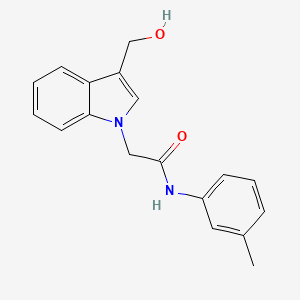 molecular formula C18H18N2O2 B5736330 2-[3-(hydroxymethyl)-1H-indol-1-yl]-N-(3-methylphenyl)acetamide 