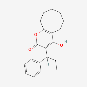 5,6,7,8,9,10-Hexahydro-4-hydroxy-3-(1-phenylpropyl)-2H-cycloocta(b)pyran-2-one