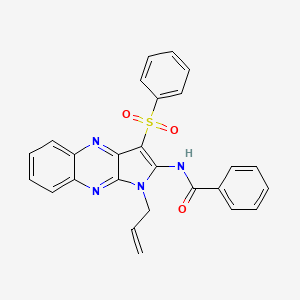 molecular formula C26H20N4O3S B5736418 N-(1-ALLYL-3-(PHENYLSULFONYL)-1H-PYRROLO(2,3-B)QUINOXALIN-2-YL)BENZAMIDE 
