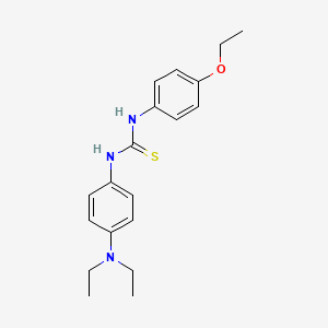 molecular formula C19H25N3OS B5736424 N-[4-(diethylamino)phenyl]-N'-(4-ethoxyphenyl)thiourea 