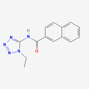 molecular formula C14H13N5O B5736455 N-(1-ethyltetrazol-5-yl)naphthalene-2-carboxamide 