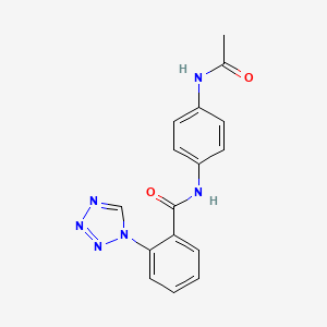 molecular formula C16H14N6O2 B5736458 N-[4-(acetylamino)phenyl]-2-(1H-tetrazol-1-yl)benzamide 