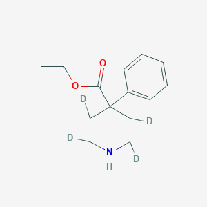 molecular formula C14H19NO2 B573647 Ethyl 2,3,5,6-tetradeuterio-4-phenylpiperidine-4-carboxylate CAS No. 160227-47-4
