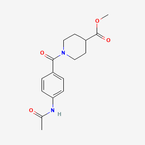 molecular formula C16H20N2O4 B5736480 methyl 1-(4-acetamidobenzoyl)piperidine-4-carboxylate 