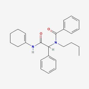 molecular formula C25H30N2O2 B573650 N-Butyl-N-[2-(1-cyclohexen-1-ylamino)-2-oxo-1-phenylethyl]benzamide CAS No. 175606-32-3