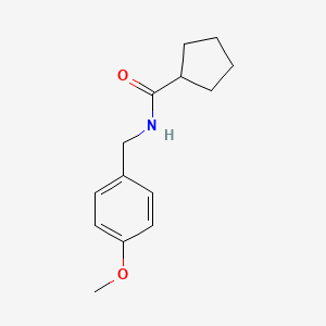 molecular formula C14H19NO2 B5736519 N-[(4-methoxyphenyl)methyl]cyclopentanecarboxamide 