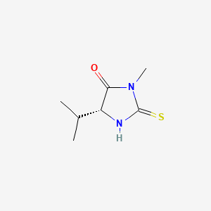 molecular formula C7H12N2OS B573653 (5R)-3-methyl-5-propan-2-yl-2-sulfanylideneimidazolidin-4-one CAS No. 188023-94-1