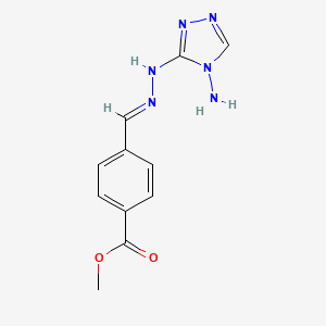 molecular formula C11H12N6O2 B5736590 methyl 4-[(E)-[(4-amino-1,2,4-triazol-3-yl)hydrazinylidene]methyl]benzoate 