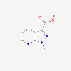 molecular formula C8H7N3O2 B057366 1-methyl-1H-pyrazolo[3,4-b]pyridine-3-carboxylic acid CAS No. 116855-09-5