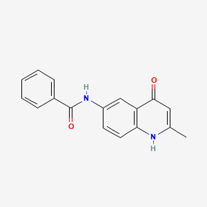 molecular formula C17H14N2O2 B5736604 N-(4-hydroxy-2-methyl-6-quinolinyl)benzamide 
