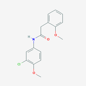 molecular formula C16H16ClNO3 B5736605 N-(3-chloro-4-methoxyphenyl)-2-(2-methoxyphenyl)acetamide 